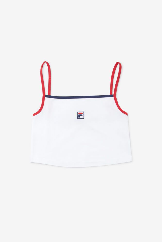 Fila Naisten Hihaton Paita Sun Cropped Valkoinen - CFHX-63150